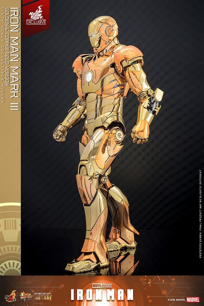 Iron Man Movie Masterpiece Diecast Actionfigur 1/6 Iron Man Mark III (Golden & Copper Gold Version) Hot Toys Exclusive 33 cm - Preorder - ETA: 22.11.2026