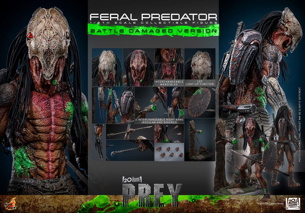 Prey Actionfigur 1/6 Feral Predator (Battle Damaged Version) 37 cm - Preorder - ETA: 25.02.2027