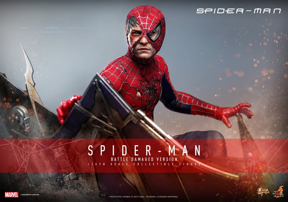 Spider-Man Movie Masterpiece Actionfigur 1/6 Spider-Man (Battle Damaged Version) 30 cm - Preorder - ETA: 25.05.2027