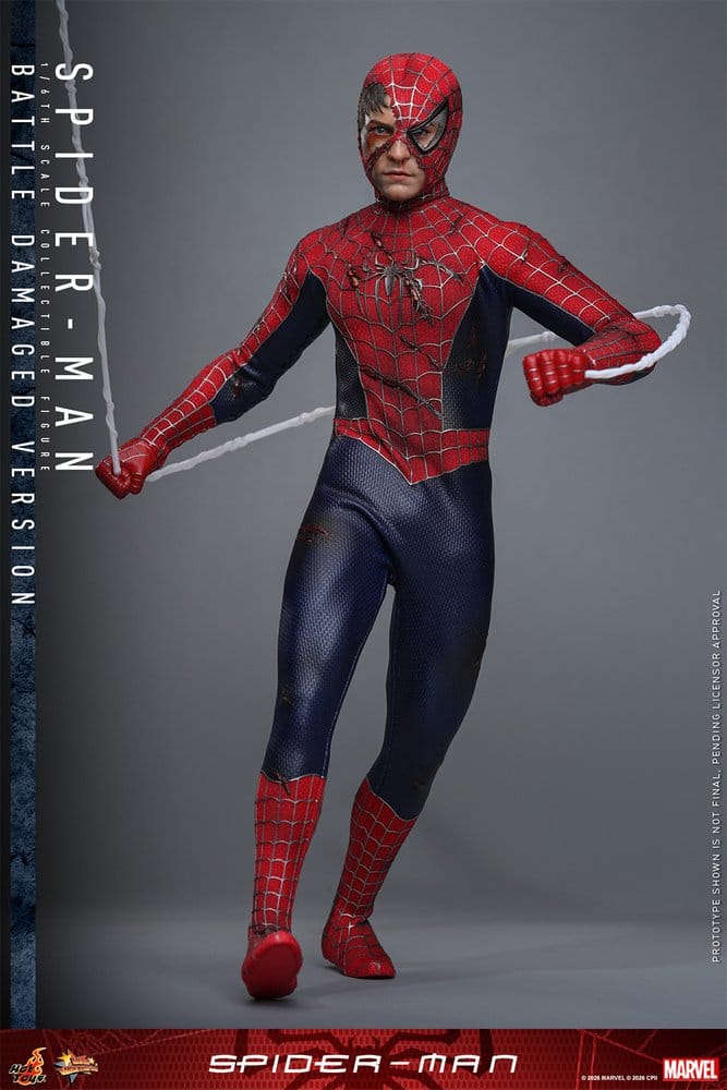 Spider-Man Movie Masterpiece Actionfigur 1/6 Spider-Man (Battle Damaged Version) 30 cm - Preorder - ETA: 25.05.2027