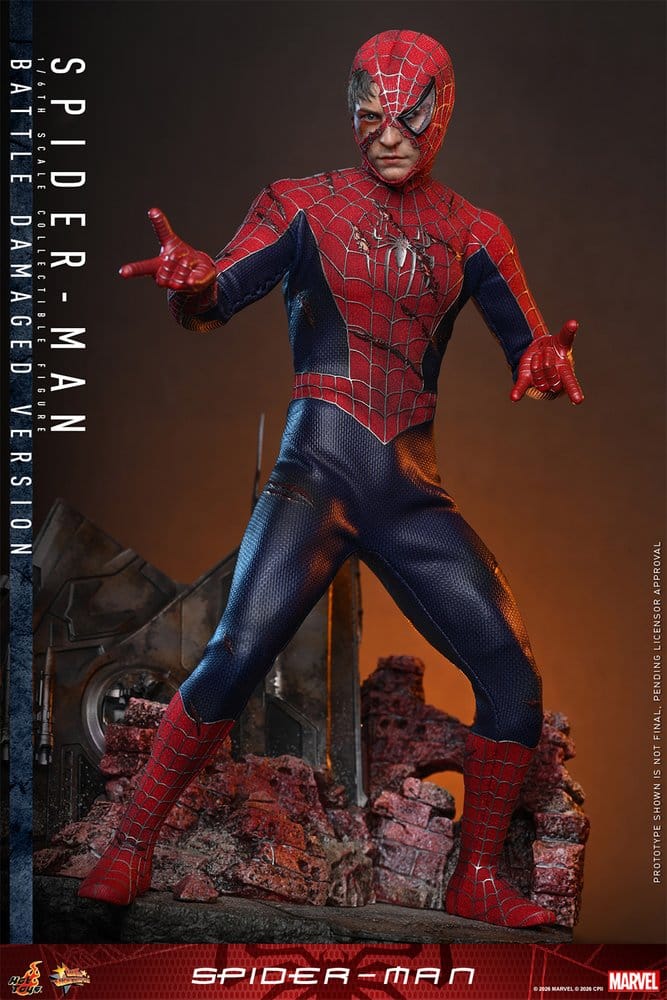 Spider-Man Movie Masterpiece Actionfigur 1/6 Spider-Man (Battle Damaged Version) 30 cm - Preorder - ETA: 25.05.2027