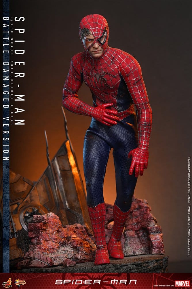 Spider-Man Movie Masterpiece Actionfigur 1/6 Spider-Man (Battle Damaged Version) 30 cm - Preorder - ETA: 25.05.2027