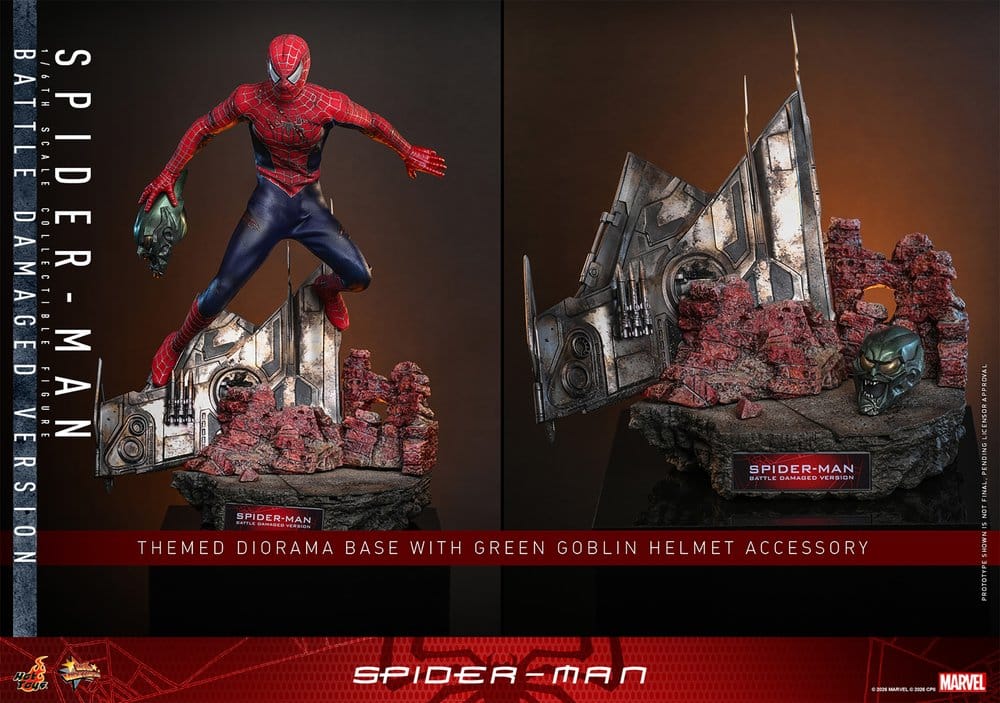 Spider-Man Movie Masterpiece Actionfigur 1/6 Spider-Man (Battle Damaged Version) 30 cm - Preorder - ETA: 25.05.2027
