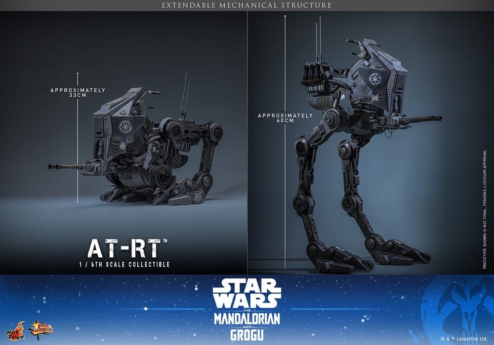 Star Wars: The Mandalorian & Grogu Movie Masterpiece Actionfiguren Set 1/6 Imperial Remnant AT-RT Driver & AT-RT 60 cm - Preorder - ETA: 25.02.2027