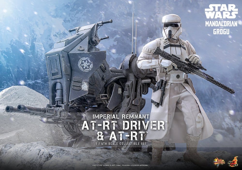 Star Wars: The Mandalorian & Grogu Movie Masterpiece Actionfiguren Set 1/6 Imperial Remnant AT-RT Driver & AT-RT 60 cm - Preorder - ETA: 25.02.2027