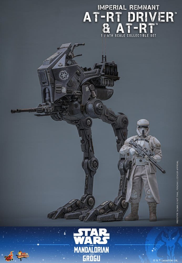 Star Wars: The Mandalorian & Grogu Movie Masterpiece Actionfiguren Set 1/6 Imperial Remnant AT-RT Driver & AT-RT 60 cm - Preorder - ETA: 25.02.2027