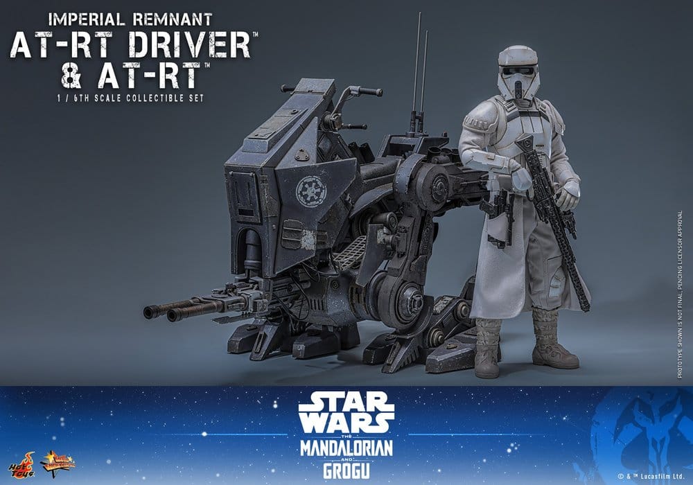 Star Wars: The Mandalorian & Grogu Movie Masterpiece Actionfiguren Set 1/6 Imperial Remnant AT-RT Driver & AT-RT 60 cm - Preorder - ETA: 25.02.2027