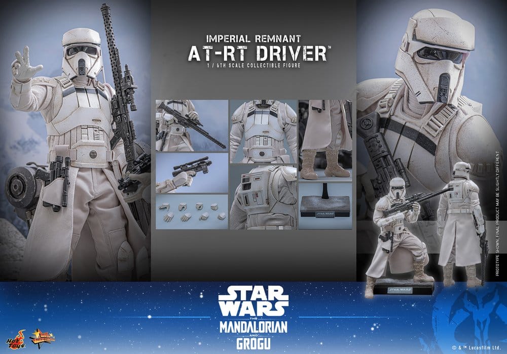 Star Wars: The Mandalorian & Grogu Movie Masterpiece Actionfiguren Set 1/6 Imperial Remnant AT-RT Driver & AT-RT 60 cm - Preorder - ETA: 25.02.2027
