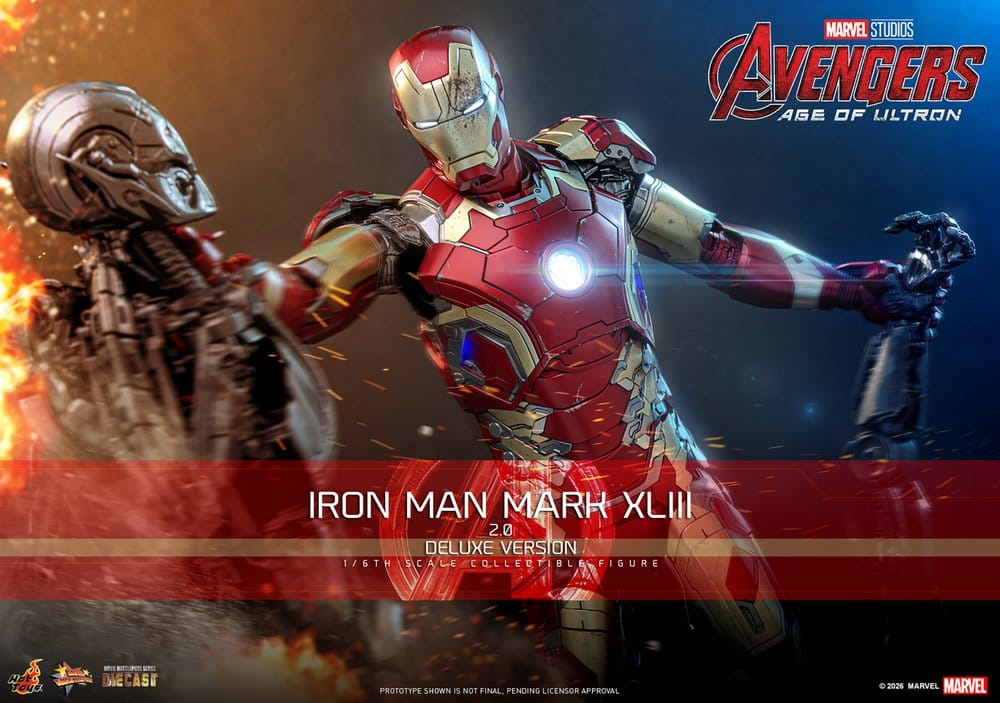 Avengers: Age of Ultron Movie Masterpiece Diecast Actionfigur 1/6 Iron Man Mark XLIII (2.0) (Deluxe Version) 32 cm - Preorder - ETA: 25.06.2027