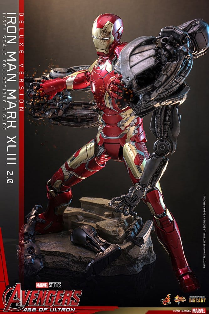 Avengers: Age of Ultron Movie Masterpiece Diecast Actionfigur 1/6 Iron Man Mark XLIII (2.0) (Deluxe Version) 32 cm - Preorder - ETA: 25.06.2027