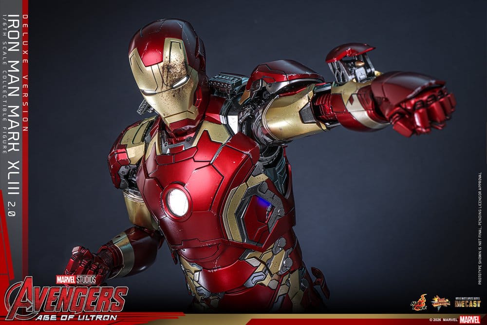 Avengers: Age of Ultron Movie Masterpiece Diecast Actionfigur 1/6 Iron Man Mark XLIII (2.0) (Deluxe Version) 32 cm - Preorder - ETA: 25.06.2027