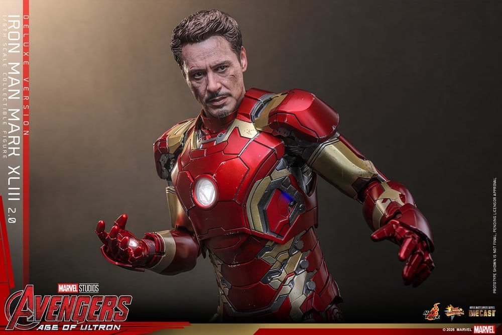 Avengers: Age of Ultron Movie Masterpiece Diecast Actionfigur 1/6 Iron Man Mark XLIII (2.0) (Deluxe Version) 32 cm - Preorder - ETA: 25.06.2027