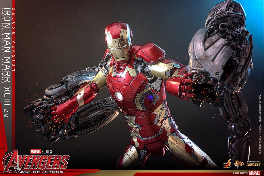 Avengers: Age of Ultron Movie Masterpiece Diecast Actionfigur 1/6 Iron Man Mark XLIII (2.0) (Deluxe Version) 32 cm - Preorder - ETA: 25.06.2027