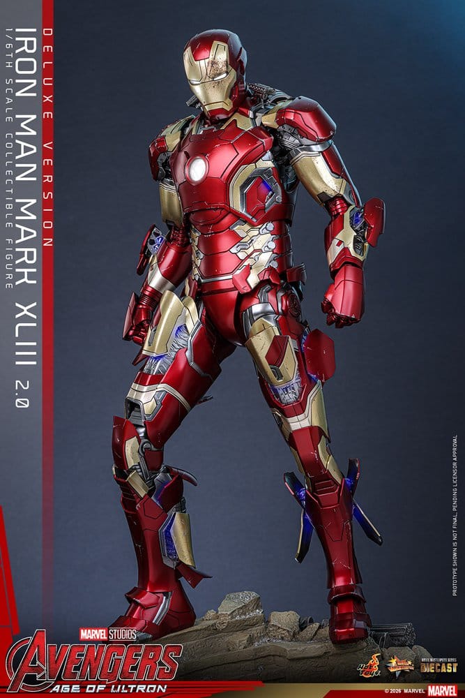 Avengers: Age of Ultron Movie Masterpiece Diecast Actionfigur 1/6 Iron Man Mark XLIII (2.0) (Deluxe Version) 32 cm - Preorder - ETA: 25.06.2027