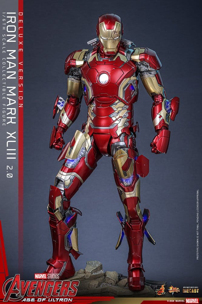 Avengers: Age of Ultron Movie Masterpiece Diecast Actionfigur 1/6 Iron Man Mark XLIII (2.0) (Deluxe Version) 32 cm - Preorder - ETA: 25.06.2027