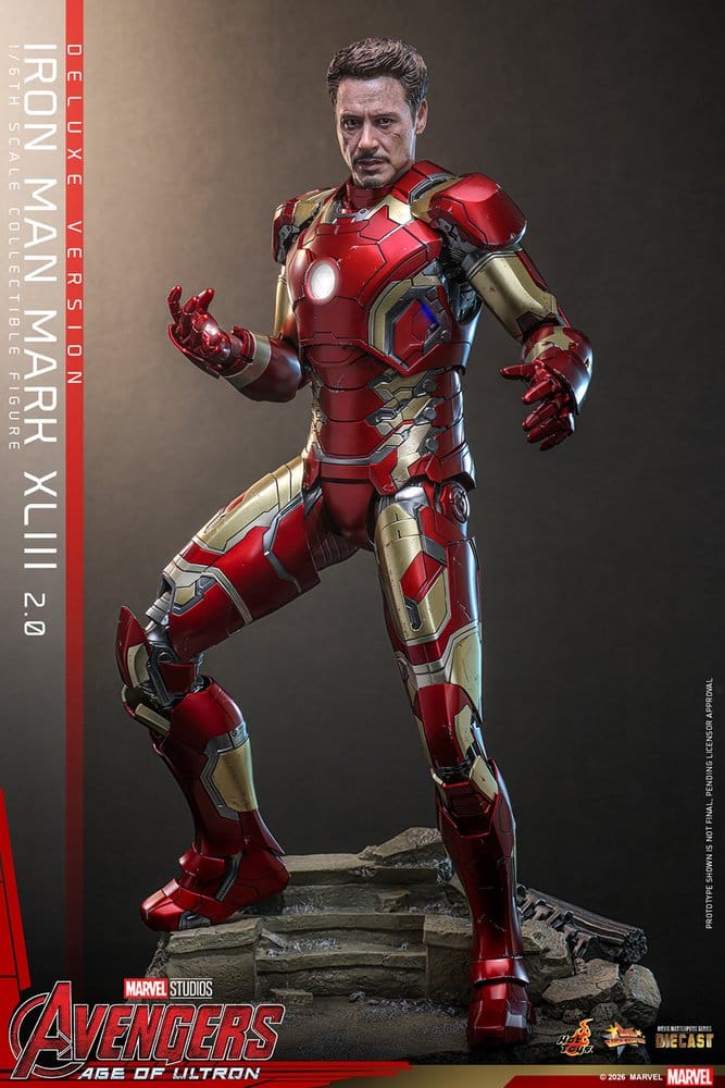 Avengers: Age of Ultron Movie Masterpiece Diecast Actionfigur 1/6 Iron Man Mark XLIII (2.0) (Deluxe Version) 32 cm - Preorder - ETA: 25.06.2027