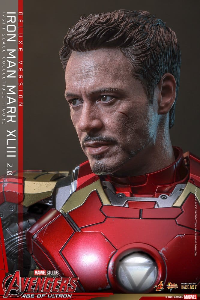 Avengers: Age of Ultron Movie Masterpiece Diecast Actionfigur 1/6 Iron Man Mark XLIII (2.0) (Deluxe Version) 32 cm - Preorder - ETA: 25.06.2027