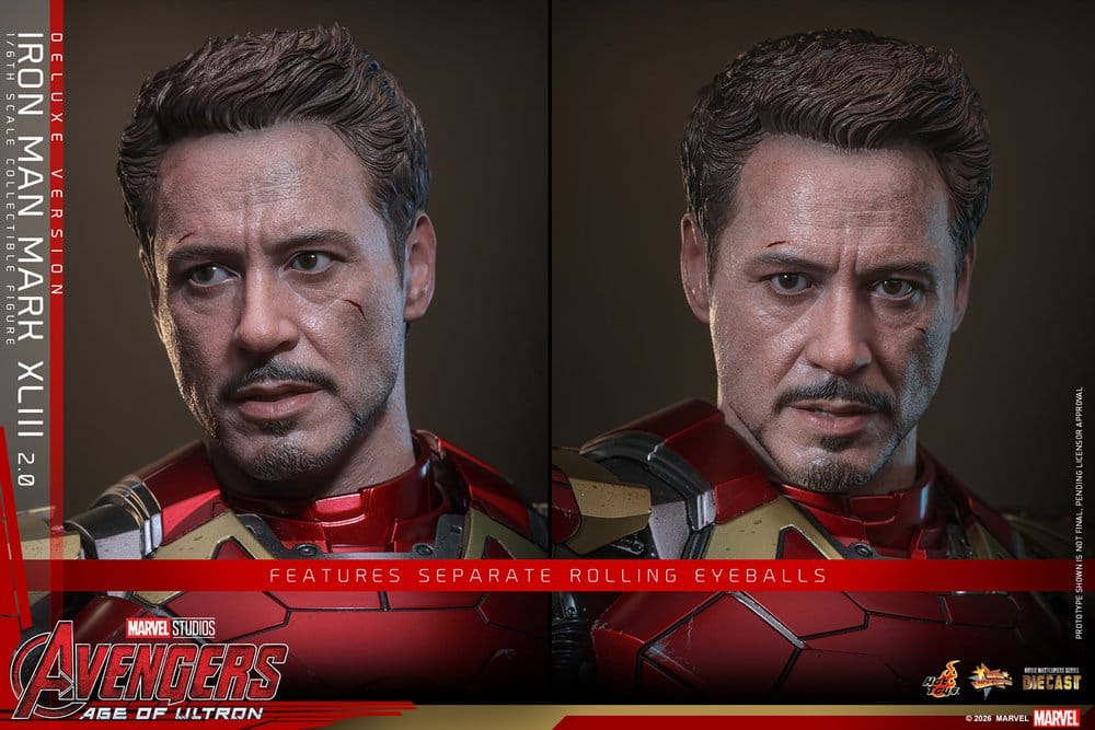 Avengers: Age of Ultron Movie Masterpiece Diecast Actionfigur 1/6 Iron Man Mark XLIII (2.0) (Deluxe Version) 32 cm - Preorder - ETA: 25.06.2027