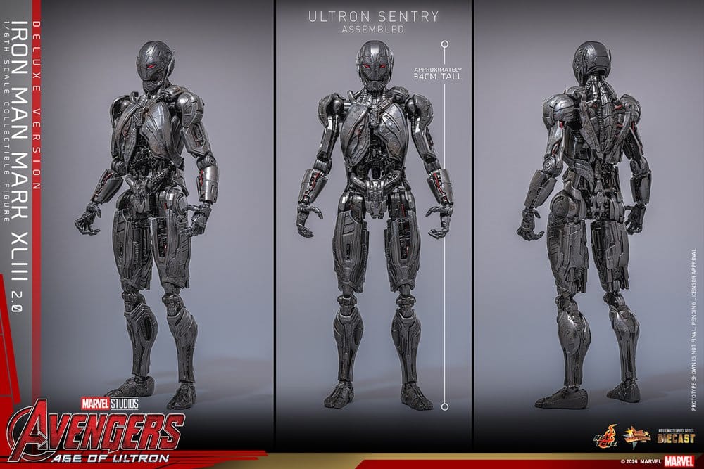 Avengers: Age of Ultron Movie Masterpiece Diecast Actionfigur 1/6 Iron Man Mark XLIII (2.0) (Deluxe Version) 32 cm - Preorder - ETA: 25.06.2027