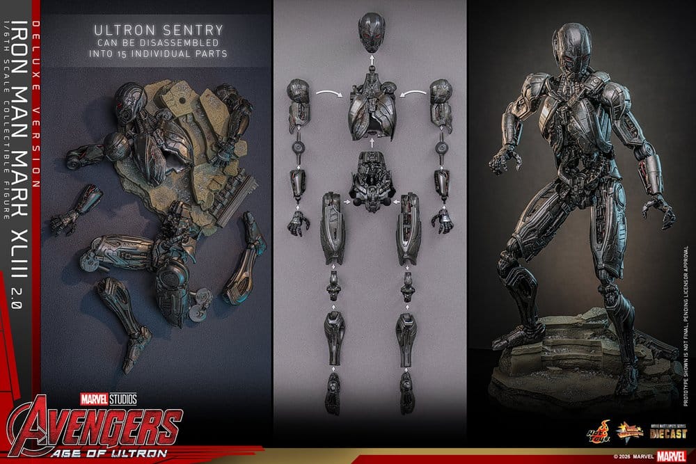 Avengers: Age of Ultron Movie Masterpiece Diecast Actionfigur 1/6 Iron Man Mark XLIII (2.0) (Deluxe Version) 32 cm - Preorder - ETA: 25.06.2027