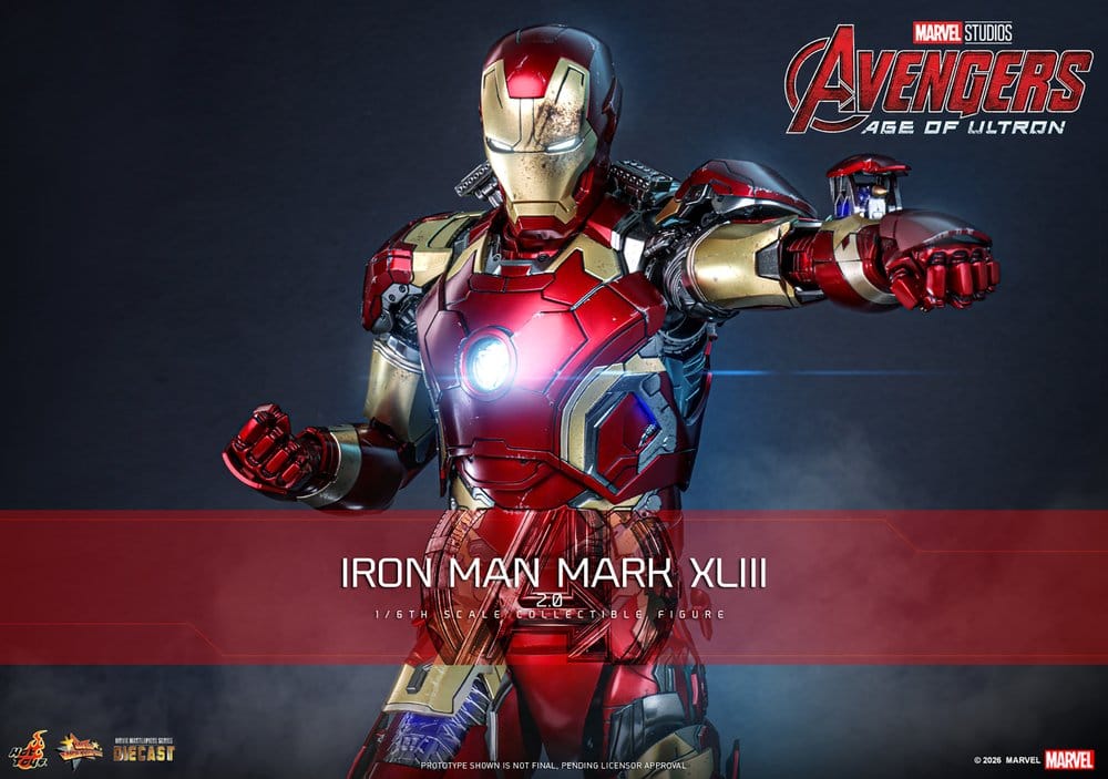 Avengers: Age of Ultron Movie Masterpiece Diecast Actionfigur 1/6 Iron Man Mark XLIII (2.0) 32 cm - Preorder - ETA: 25.06.2027