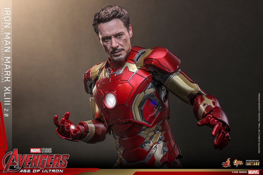 Avengers: Age of Ultron Movie Masterpiece Diecast Actionfigur 1/6 Iron Man Mark XLIII (2.0) 32 cm - Preorder - ETA: 25.06.2027
