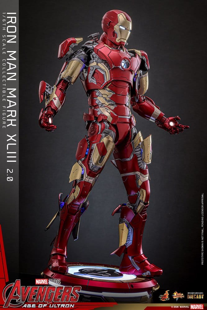 Avengers: Age of Ultron Movie Masterpiece Diecast Actionfigur 1/6 Iron Man Mark XLIII (2.0) 32 cm - Preorder - ETA: 25.06.2027