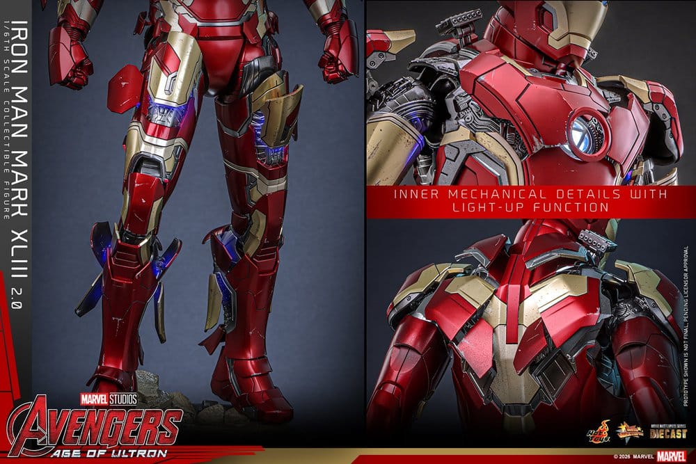 Avengers: Age of Ultron Movie Masterpiece Diecast Actionfigur 1/6 Iron Man Mark XLIII (2.0) 32 cm - Preorder - ETA: 25.06.2027
