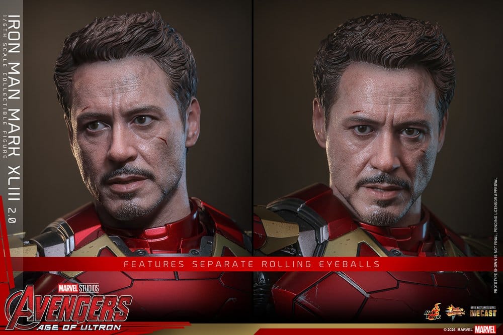 Avengers: Age of Ultron Movie Masterpiece Diecast Actionfigur 1/6 Iron Man Mark XLIII (2.0) 32 cm - Preorder - ETA: 25.06.2027