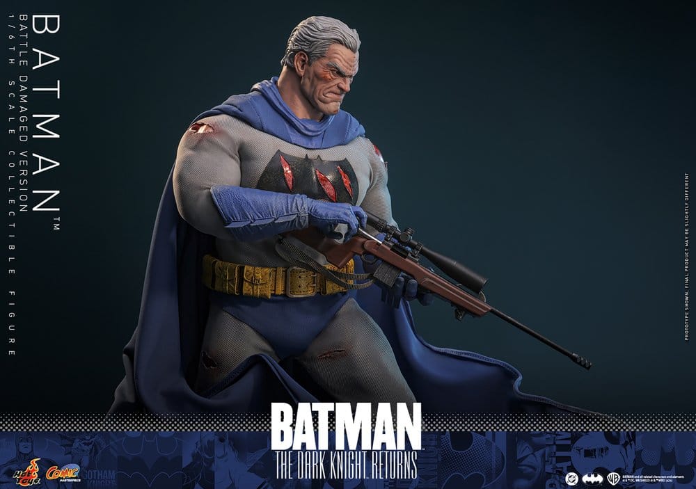 Batman: The Dark Knight Returns Comic Masterpiece Actionfigur 1/6 Batman (Battle Damaged Version) 32 cm - Preorder - ETA: 25.06.2027