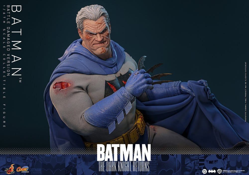 Batman: The Dark Knight Returns Comic Masterpiece Actionfigur 1/6 Batman (Battle Damaged Version) 32 cm - Preorder - ETA: 25.06.2027