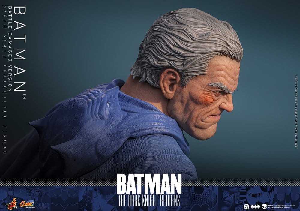 Batman: The Dark Knight Returns Comic Masterpiece Actionfigur 1/6 Batman (Battle Damaged Version) 32 cm - Preorder - ETA: 25.06.2027