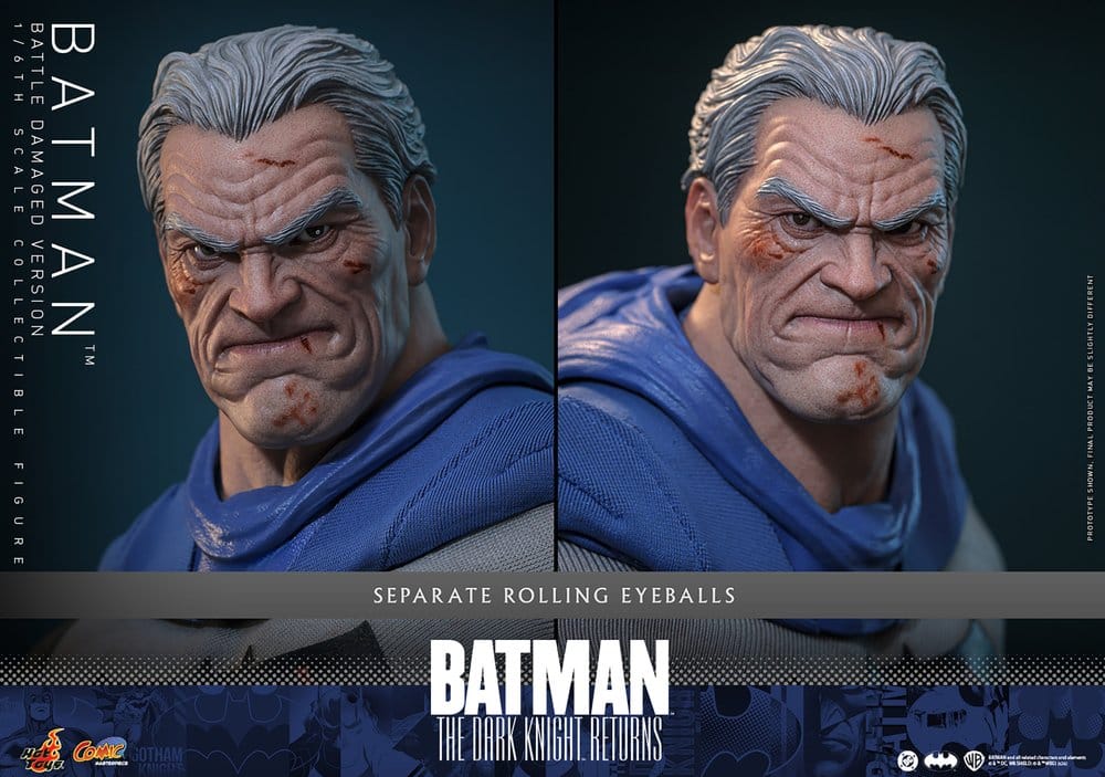 Batman: The Dark Knight Returns Comic Masterpiece Actionfigur 1/6 Batman (Battle Damaged Version) 32 cm - Preorder - ETA: 25.06.2027