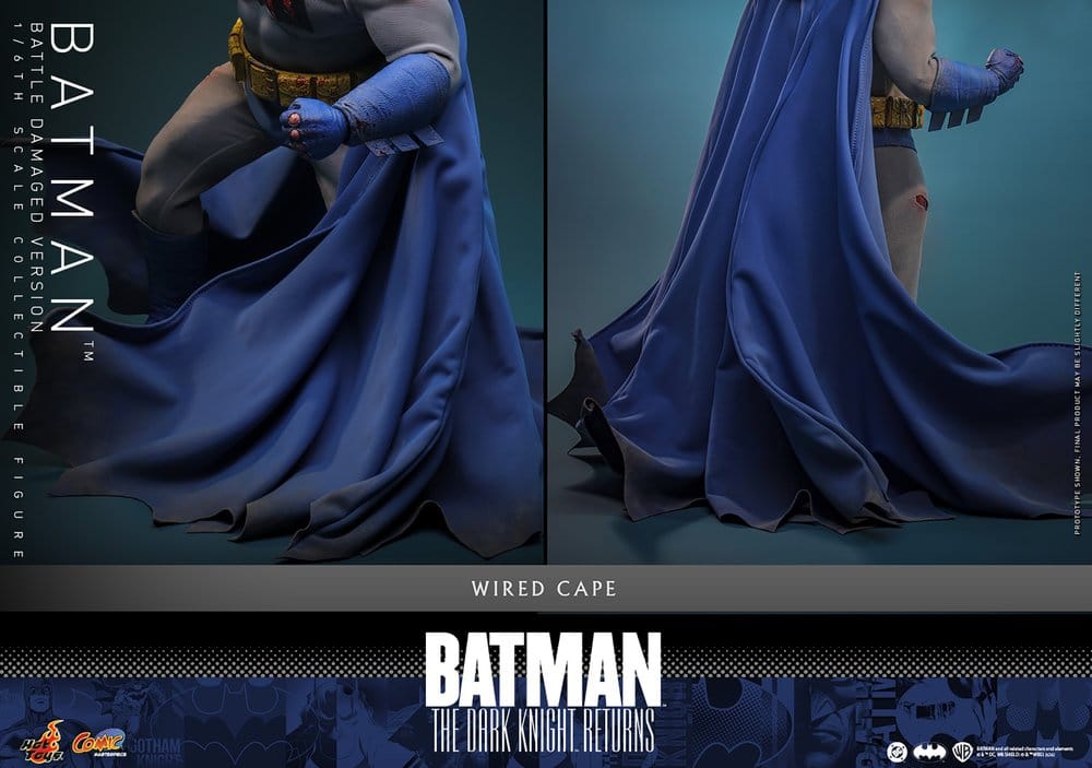 Batman: The Dark Knight Returns Comic Masterpiece Actionfigur 1/6 Batman (Battle Damaged Version) 32 cm - Preorder - ETA: 25.06.2027