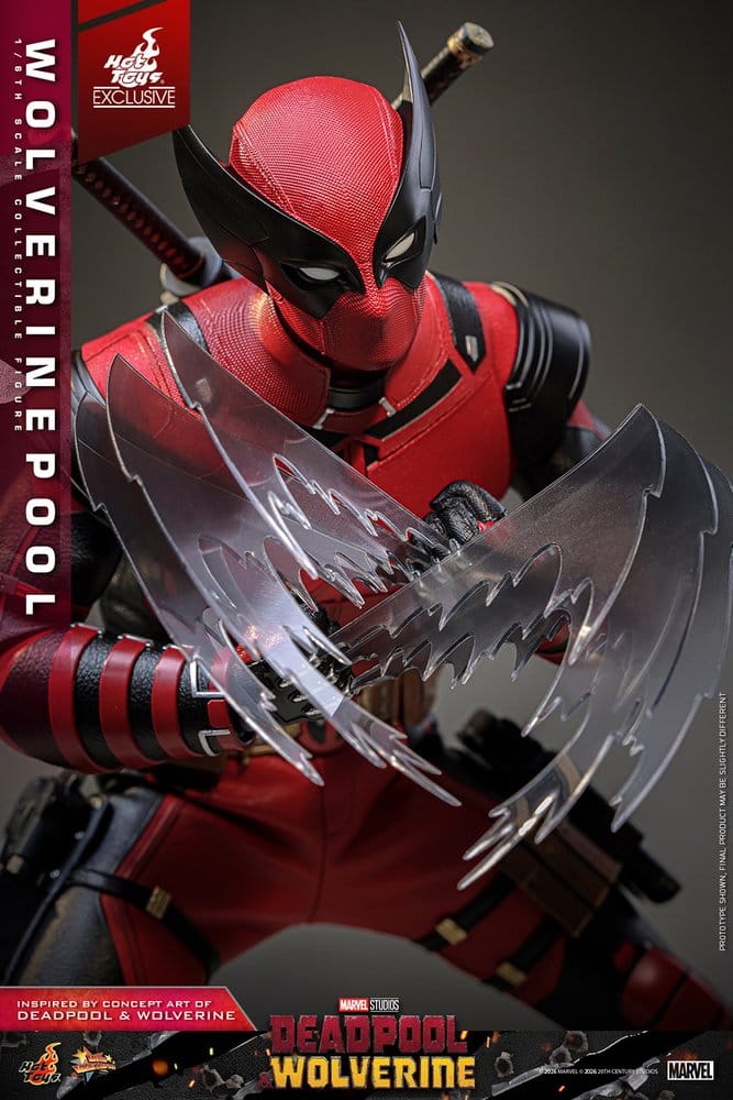 Deadpool & Wolverine Movie Masterpiece Actionfigur 1/6 Wolverinepool Hot Toys Exclusive 31 cm - Preorder - ETA: 12.09.2026