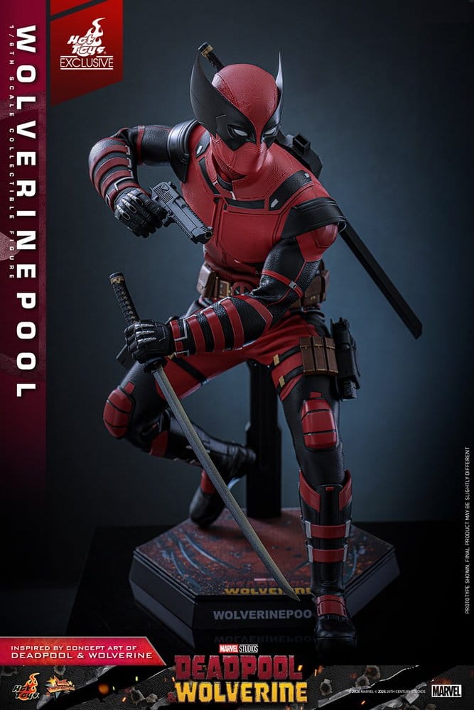 Deadpool & Wolverine Movie Masterpiece Actionfigur 1/6 Wolverinepool Hot Toys Exclusive 31 cm - Preorder - ETA: 12.09.2026