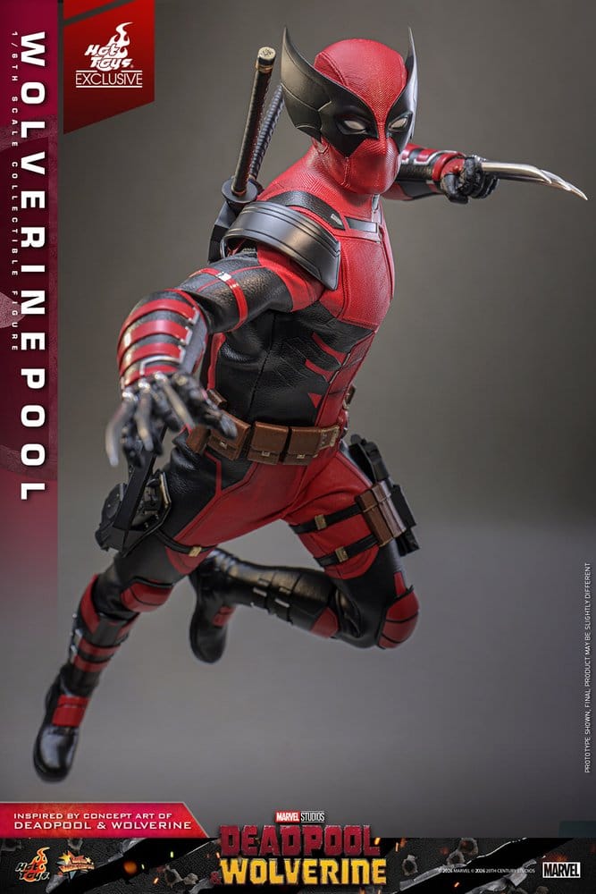 Deadpool & Wolverine Movie Masterpiece Actionfigur 1/6 Wolverinepool Hot Toys Exclusive 31 cm - Preorder - ETA: 12.09.2026