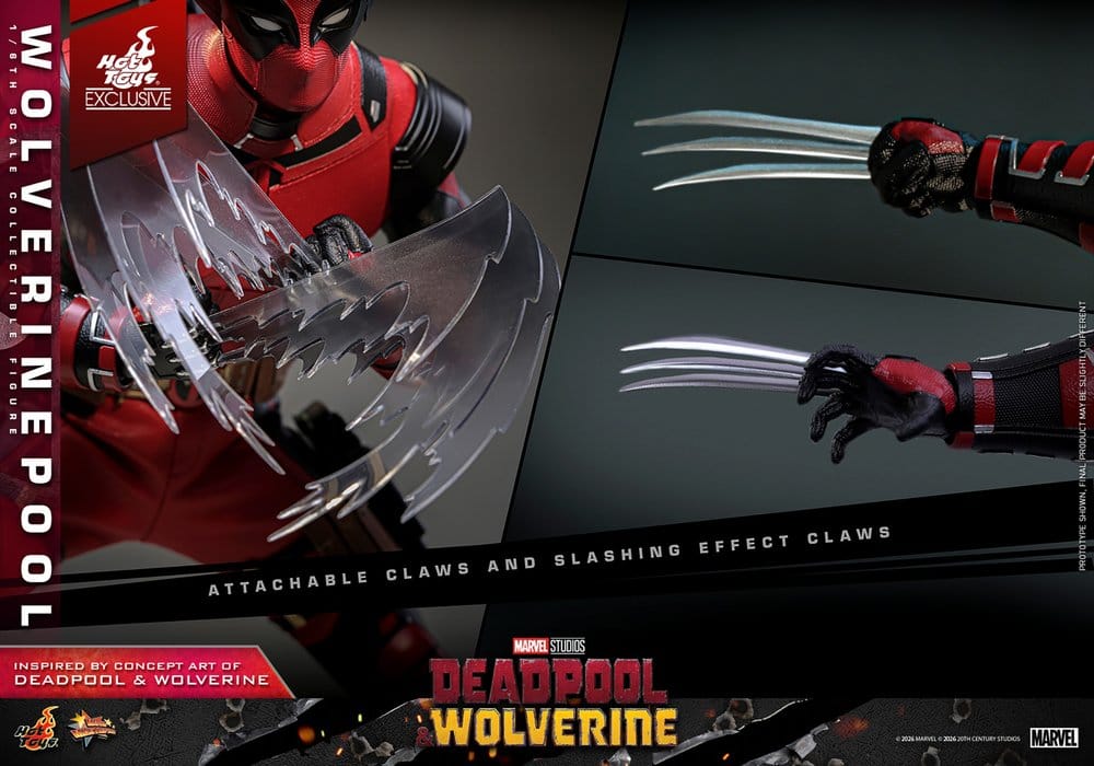 Deadpool & Wolverine Movie Masterpiece Actionfigur 1/6 Wolverinepool Hot Toys Exclusive 31 cm - Preorder - ETA: 12.09.2026