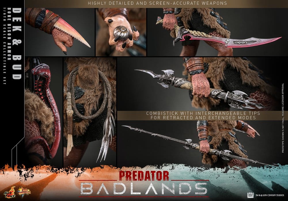 Predator: Badlands Movie Masterpiece Actionfiguren 2er-Pack 1/6 Dek (Bone Bison Armor) and Bud 31 cm - Preorder - ETA: 25.08.2027