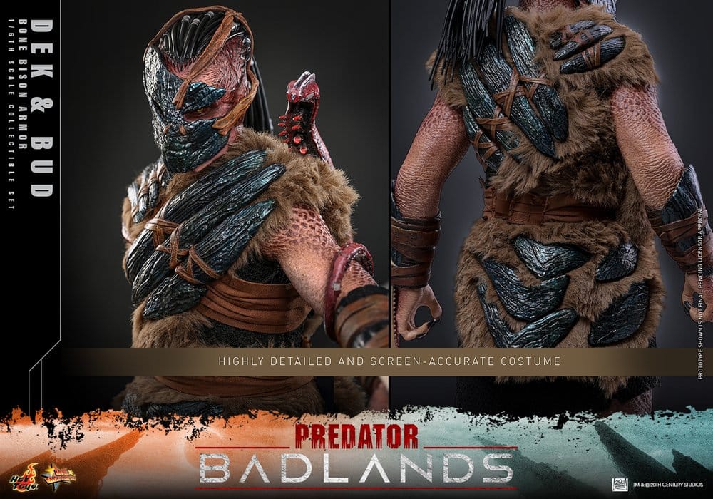 Predator: Badlands Movie Masterpiece Actionfiguren 2er-Pack 1/6 Dek (Bone Bison Armor) and Bud 31 cm - Preorder - ETA: 25.08.2027