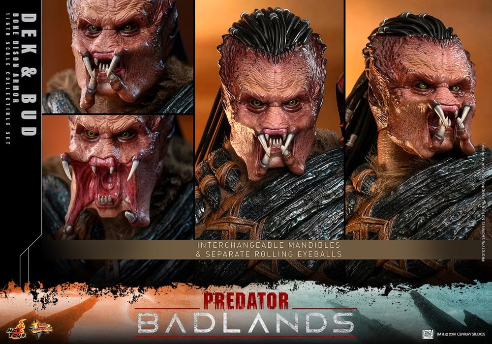 Predator: Badlands Movie Masterpiece Actionfiguren 2er-Pack 1/6 Dek (Bone Bison Armor) and Bud 31 cm - Preorder - ETA: 25.08.2027