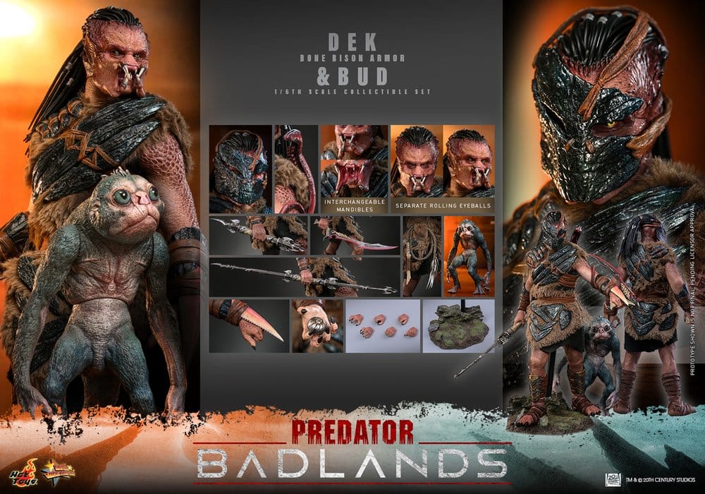 Predator: Badlands Movie Masterpiece Actionfiguren 2er-Pack 1/6 Dek (Bone Bison Armor) and Bud 31 cm - Preorder - ETA: 25.08.2027