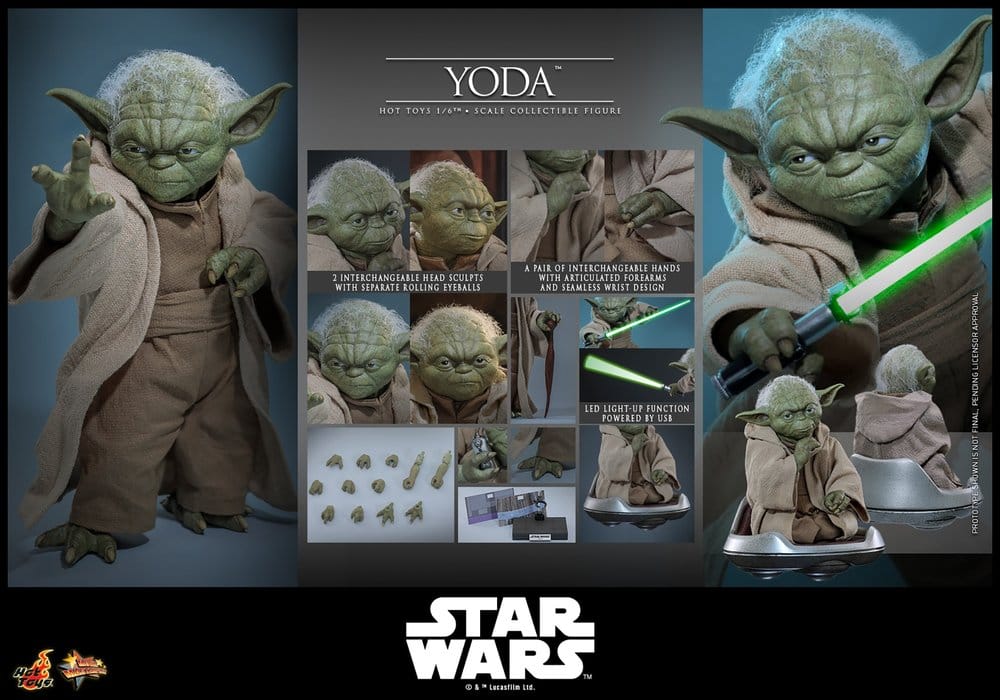 Star Wars: Die Rache der Sith Movie Masterpiece Actionfigur 1/6 Yoda 14 cm - Preorder - ETA: 25.02.2028
