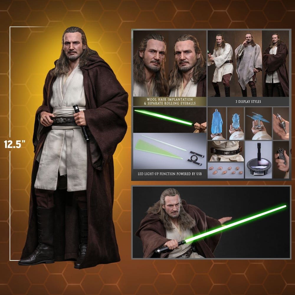 Star Wars: Die dunkle Bedrohung Movie Masterpiece Actionfigur 1/6 Qui-Gon Jinn (Artisan Edition) Hot Toys Exclusive 32 cm - Preorder - ETA: 25.02.2028