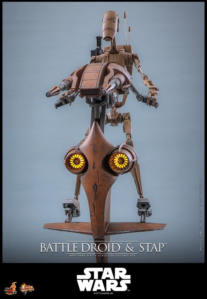 Star Wars: The Phantom Menace Movie Masterpiece Actionfiguren Set 1/6 Battle Droid & STAP 32 cm - Preorder - ETA: 25.08.2027