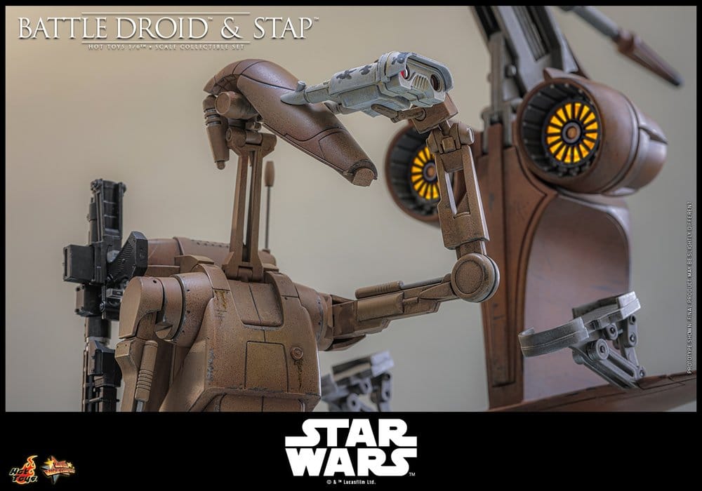 Star Wars: The Phantom Menace Movie Masterpiece Actionfiguren Set 1/6 Battle Droid & STAP 32 cm - Preorder - ETA: 25.08.2027
