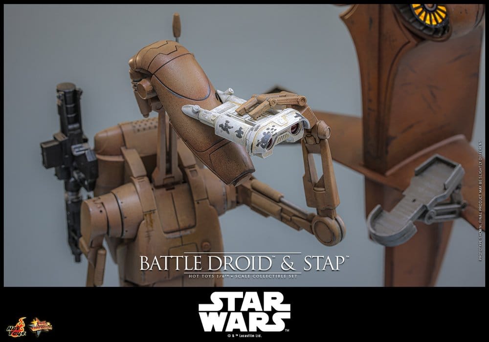 Star Wars: The Phantom Menace Movie Masterpiece Actionfiguren Set 1/6 Battle Droid & STAP 32 cm - Preorder - ETA: 25.08.2027