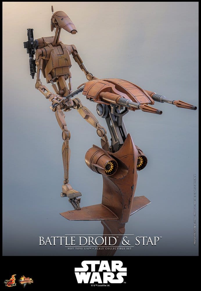 Star Wars: The Phantom Menace Movie Masterpiece Actionfiguren Set 1/6 Battle Droid & STAP 32 cm - Preorder - ETA: 25.08.2027