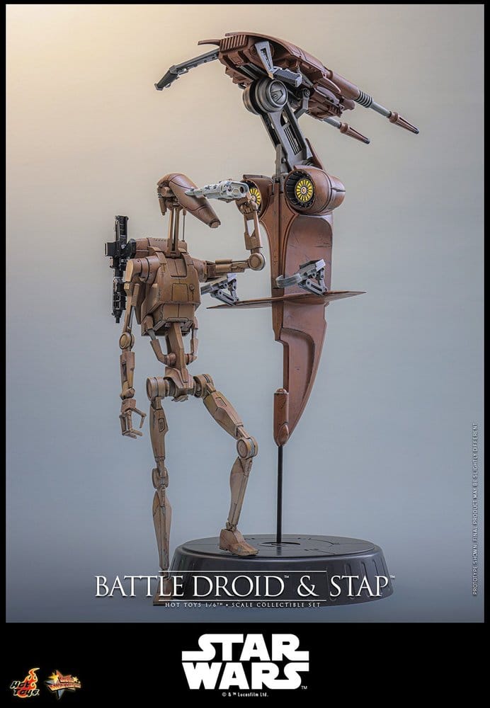 Star Wars: The Phantom Menace Movie Masterpiece Actionfiguren Set 1/6 Battle Droid & STAP 32 cm - Preorder - ETA: 25.08.2027