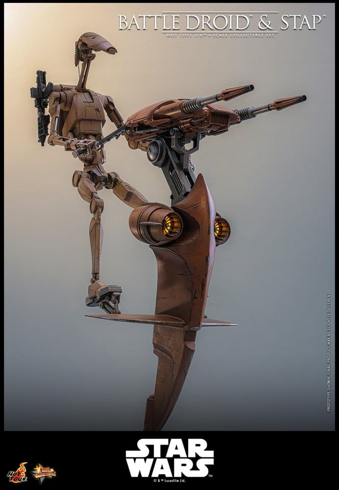 Star Wars: The Phantom Menace Movie Masterpiece Actionfiguren Set 1/6 Battle Droid & STAP 32 cm - Preorder - ETA: 25.08.2027
